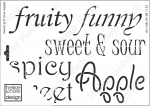 Schablone-Stencil A4 041-1132 Sweet and sour Apple